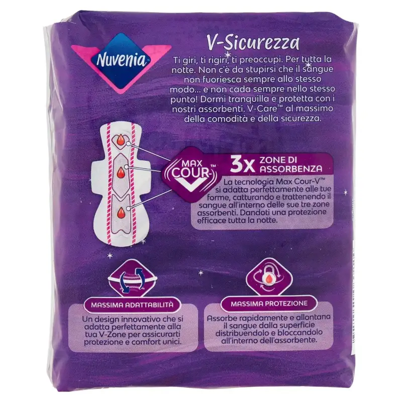 Nuvenia Extra Large Ultra Night Igiene cu Aripi 9buc Bax 12 buc.